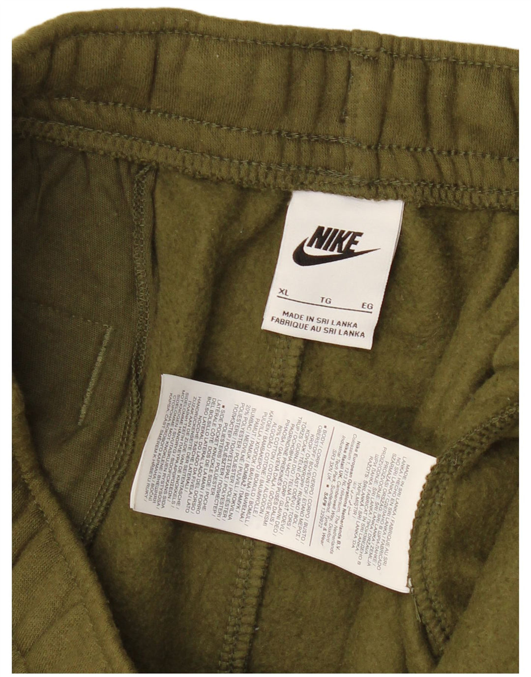 Nike Pantalones De Chándal Joggers XL Caqui Algodón Hombre