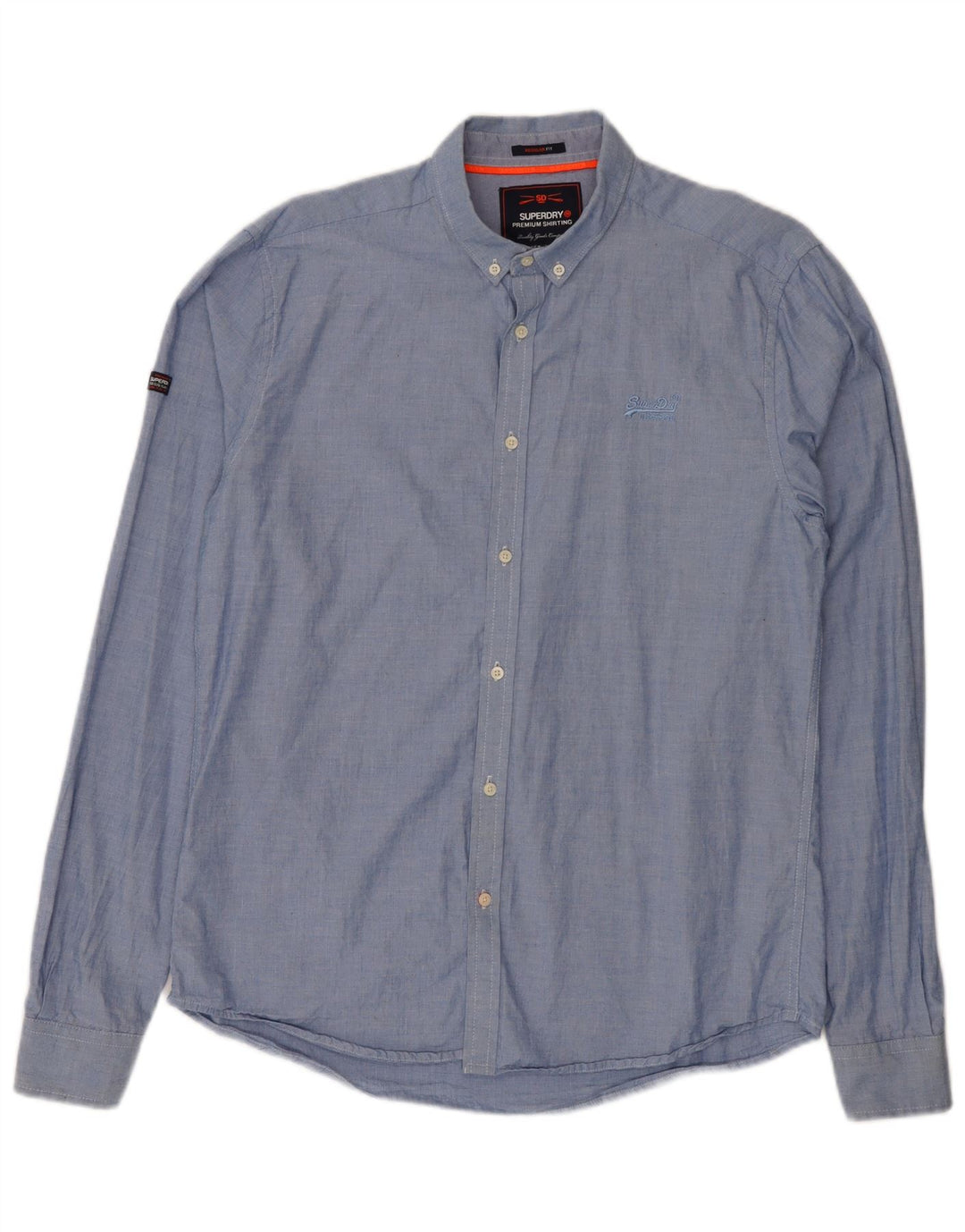 Superdry Camisa Regular Fit De Algodón Azul Grande Para Hombre