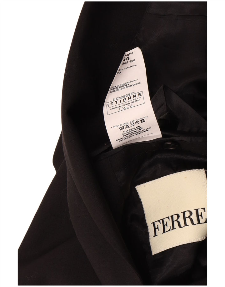 Ferre Chaqueta tipo blazer de 2 botones para hombre IT 54 2XL Lana negra