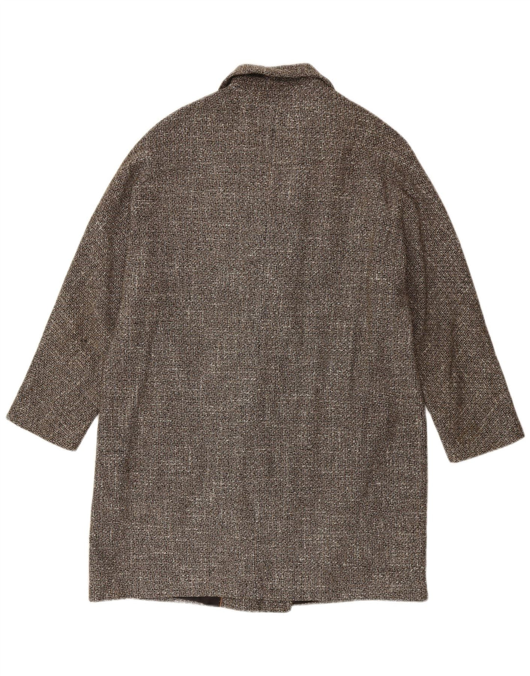 Massimo Dutti Abrigo Cruzado Mujer UK 46 Large Gris Espiga