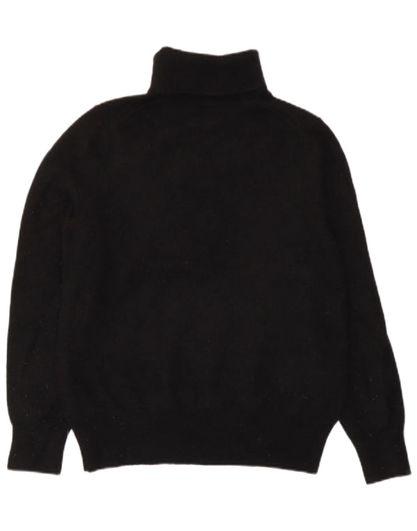 Marks & Spencer Suéter tipo jersey con cuello vuelto para mujer UK 44 Large Black Cashmere