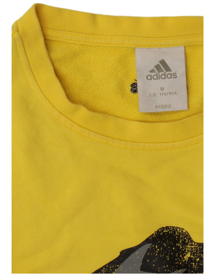 Adidas Hombre Sudadera Gráfica Jumper Medium Amarillo