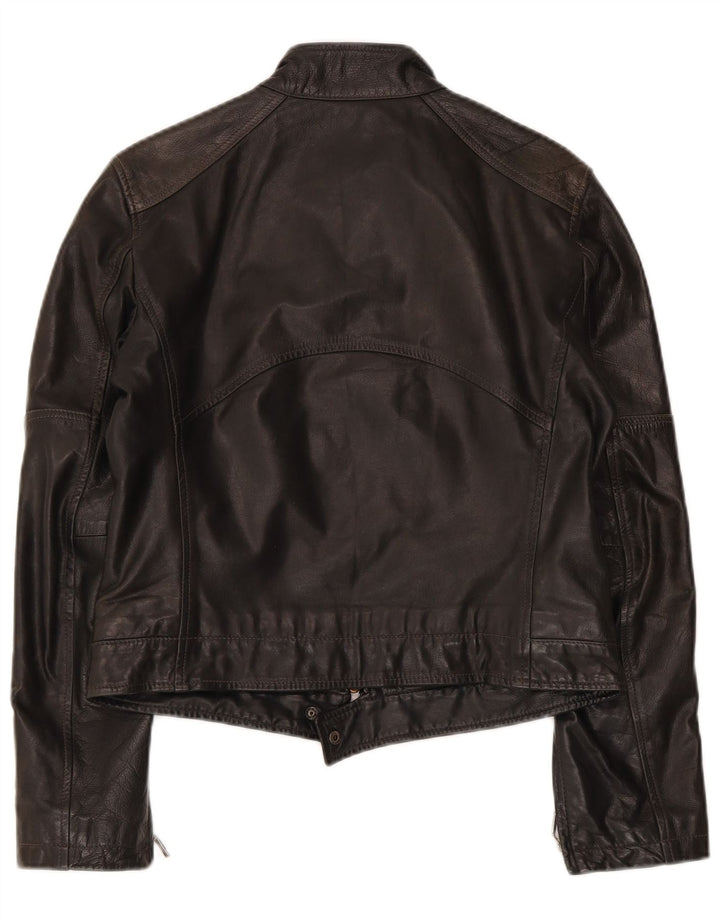 Chaqueta De Cuero Victory Mujer IT 42 Mediana Cuero Negro