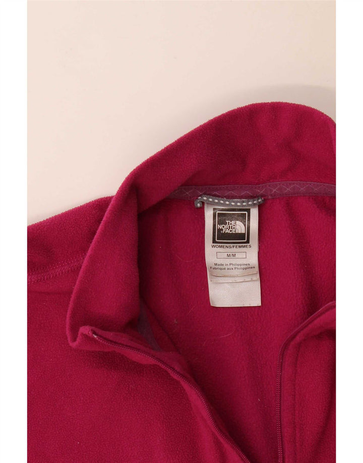 The North Face Jersey de forro polar con cuello y cremallera para mujer UK 44 Poliéster rosa medio