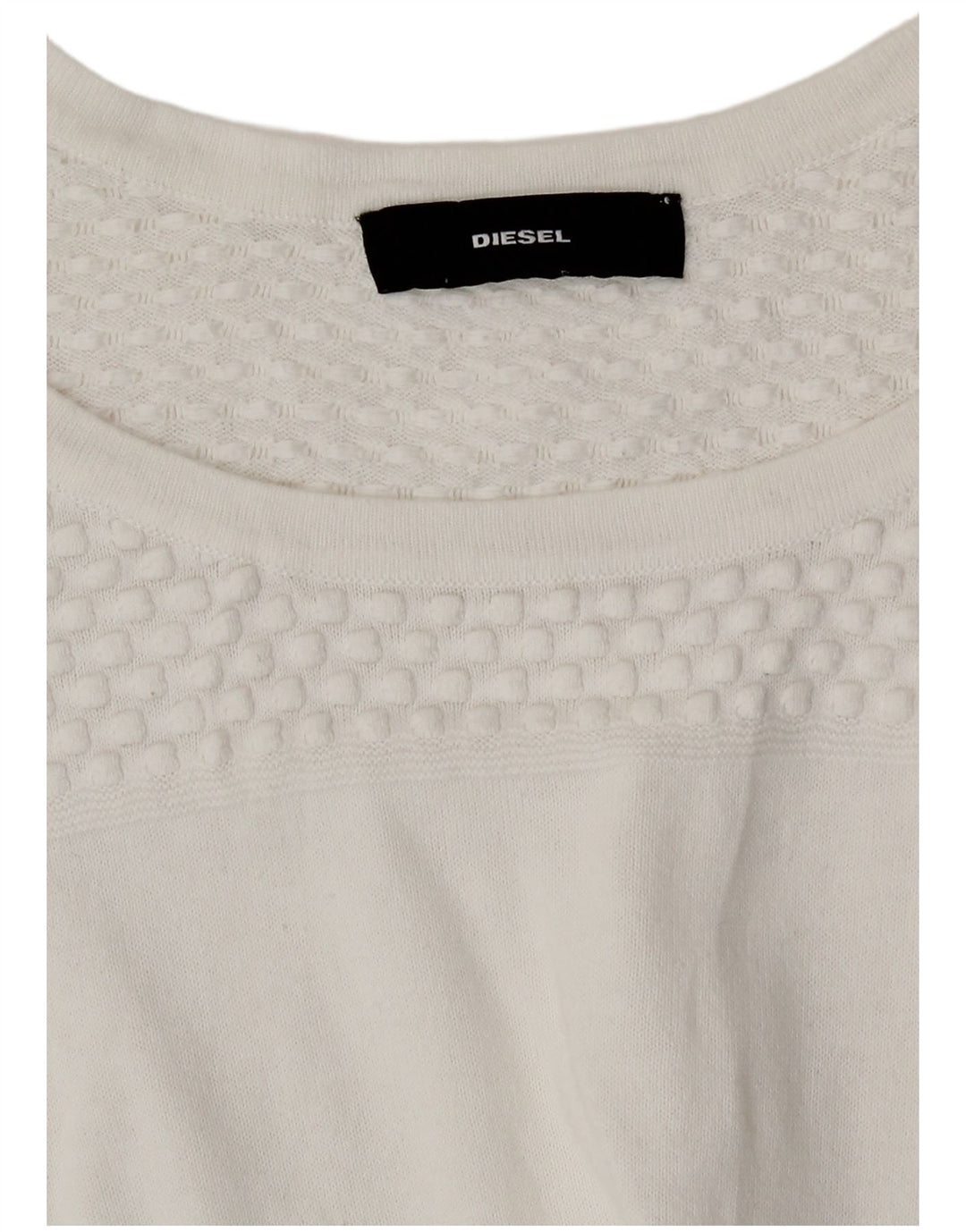 Diesel Mujer Top Manga 3/4 UK 42 Medio Blanco