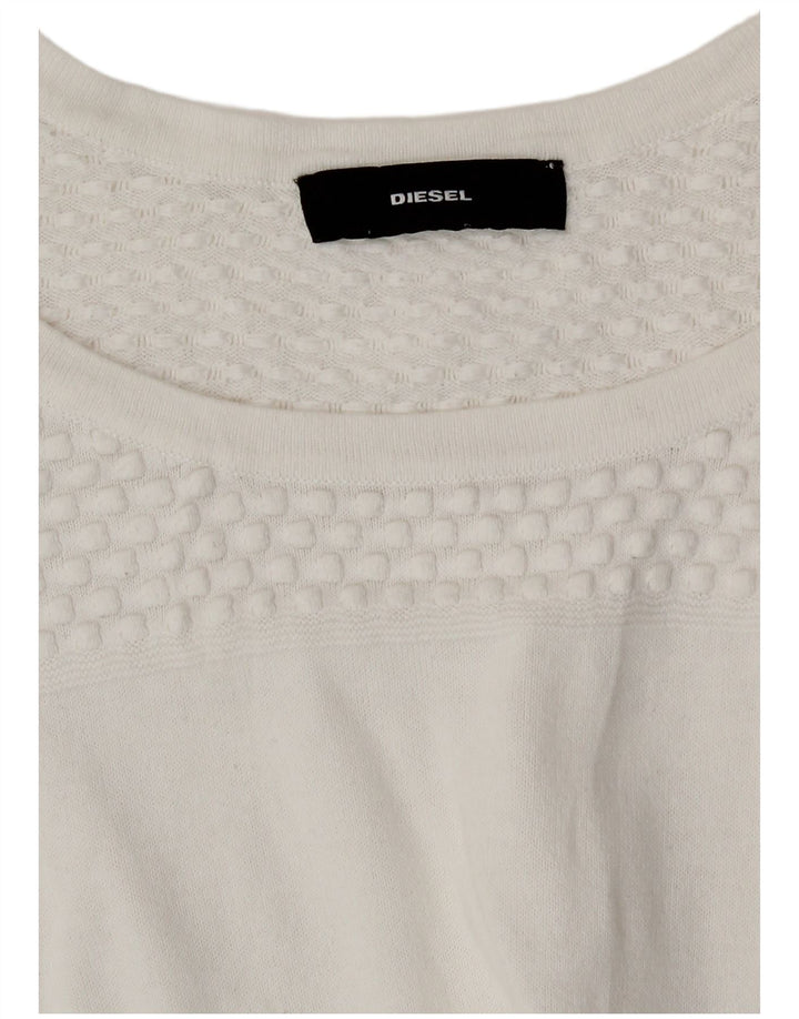 Diesel Mujer Top Manga 3/4 UK 42 Medio Blanco
