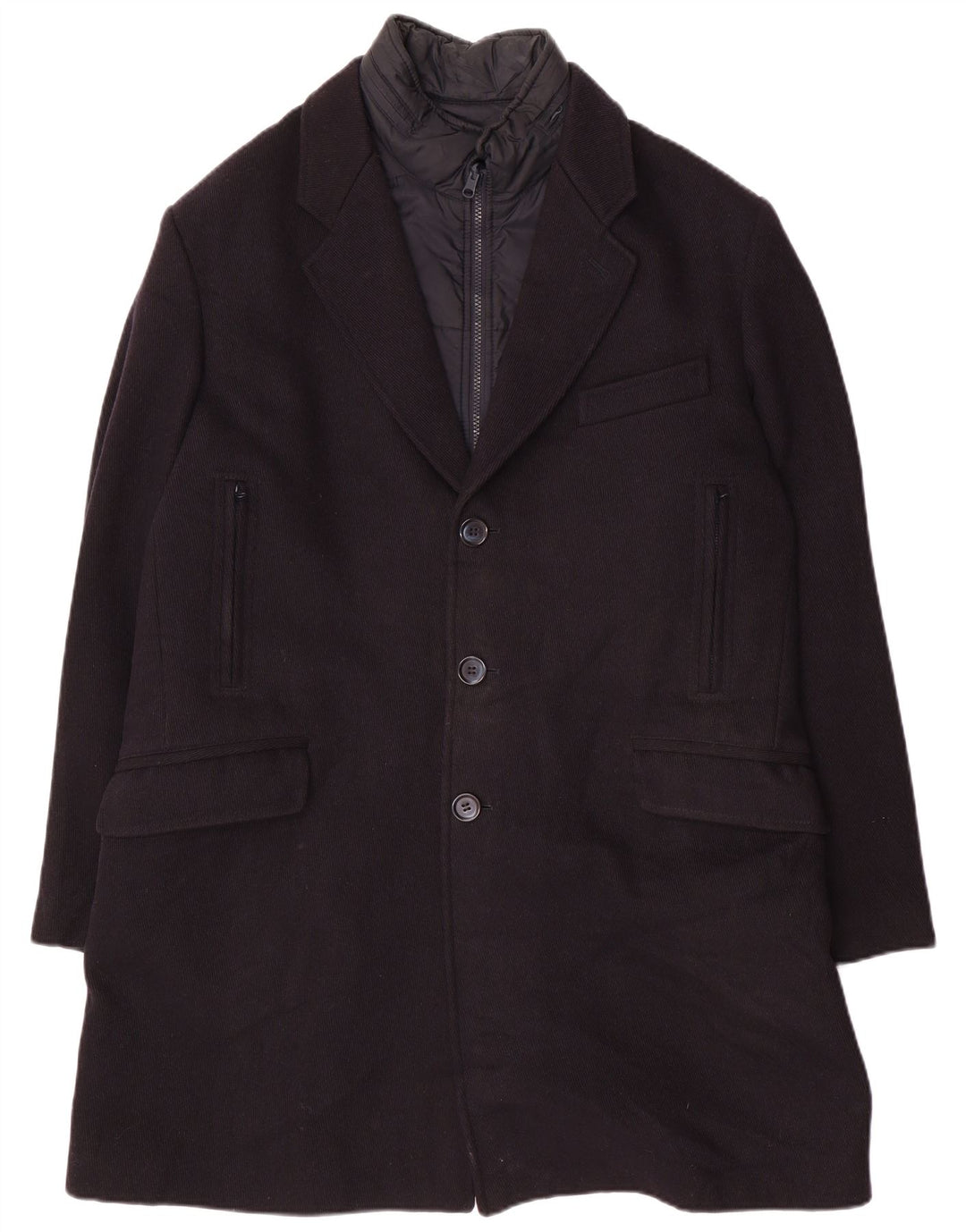 Abrigo Fay para hombre UK 44 2XL Lana azul marino