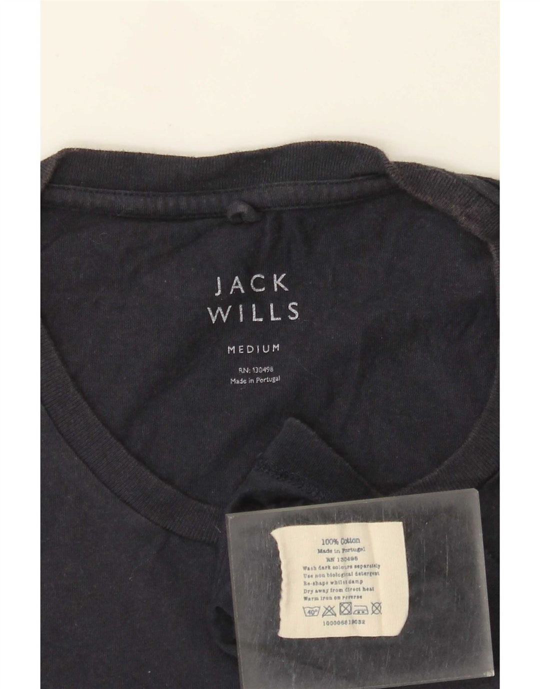 Camiseta Jack Wills Hombre Top Medium Azul Marino Algodón