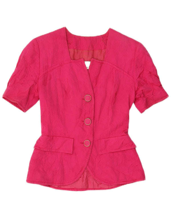 Conjunto de falda vintage de 2 piezas con 3 botones para mujer IT 40 Small W24 Algodón rosa