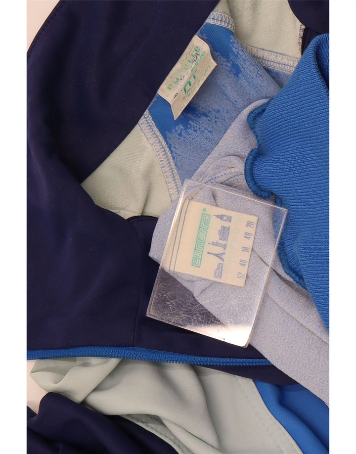 Ennerre Chaqueta de chándal para mujer UK 20 2XL Azul Colorblock Poliamida