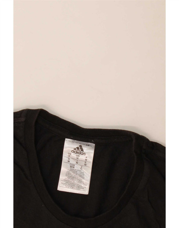 Adidas - Camiseta gráfica para hombre, talla mediana, algodón negro