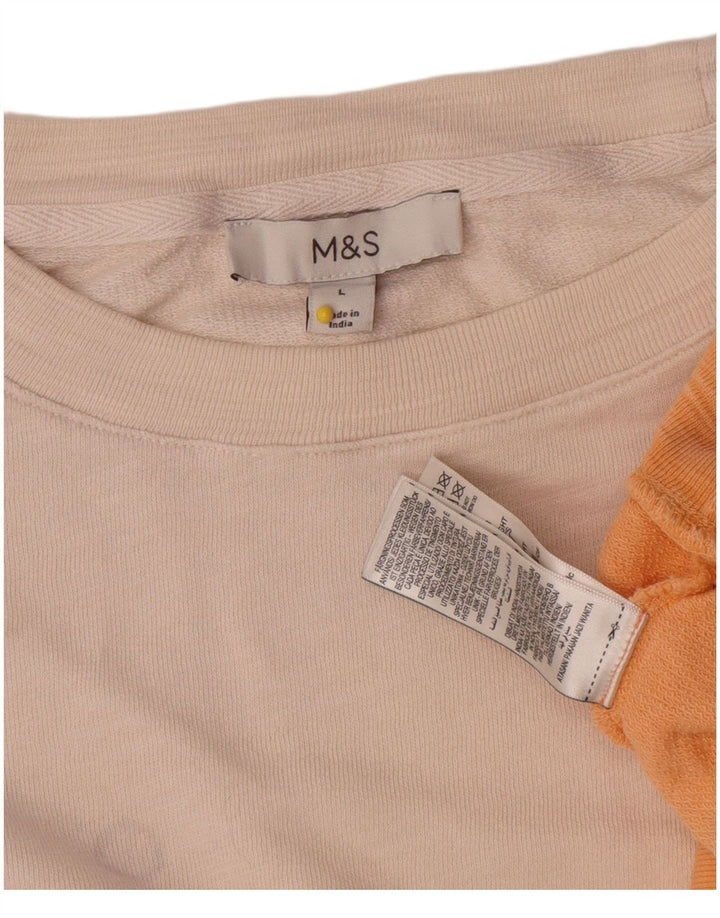 Marks & Spencer Sudadera para mujer Jumper UK 46 Large Beige Tie Dye