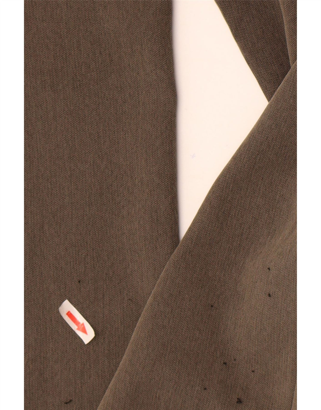 Marks & Spencer Pantalón de traje recto para hombre W34 L29 Marrón en espiga