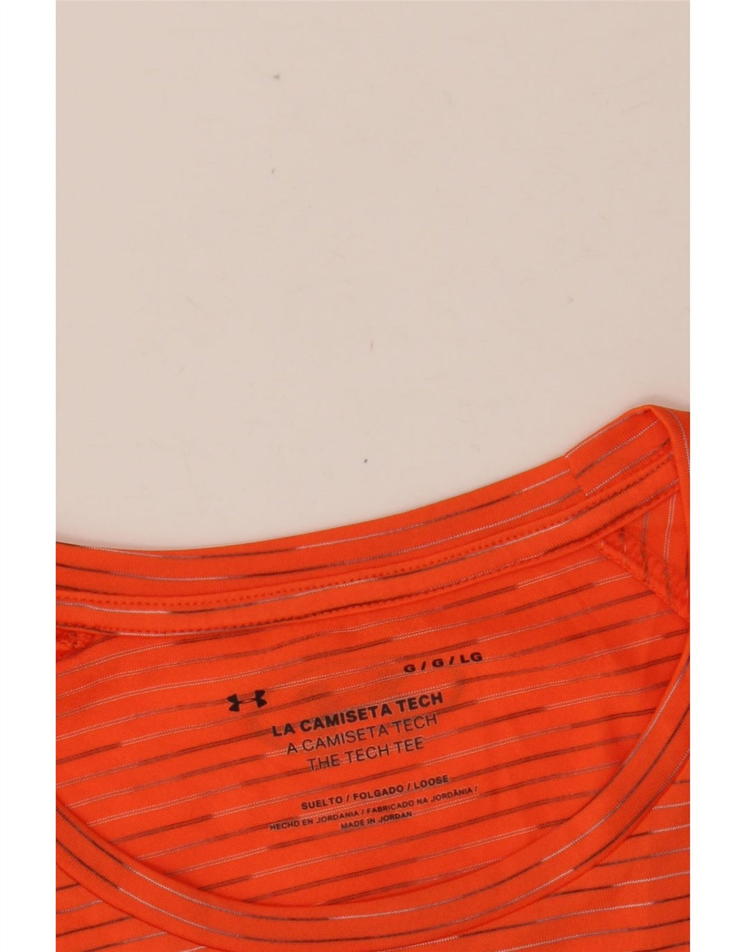 UNDER ARMOUR Camiseta para hombre Top Large Orange Pinstripe