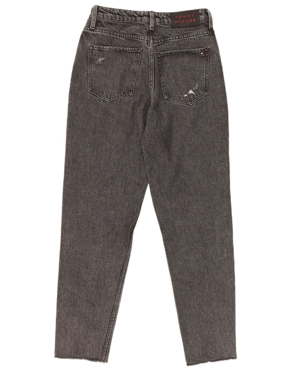 Tommy Hilfiger Jeans Cónicos Desgastados Gramercy Para Mujer W26 L27 Algodón Gris