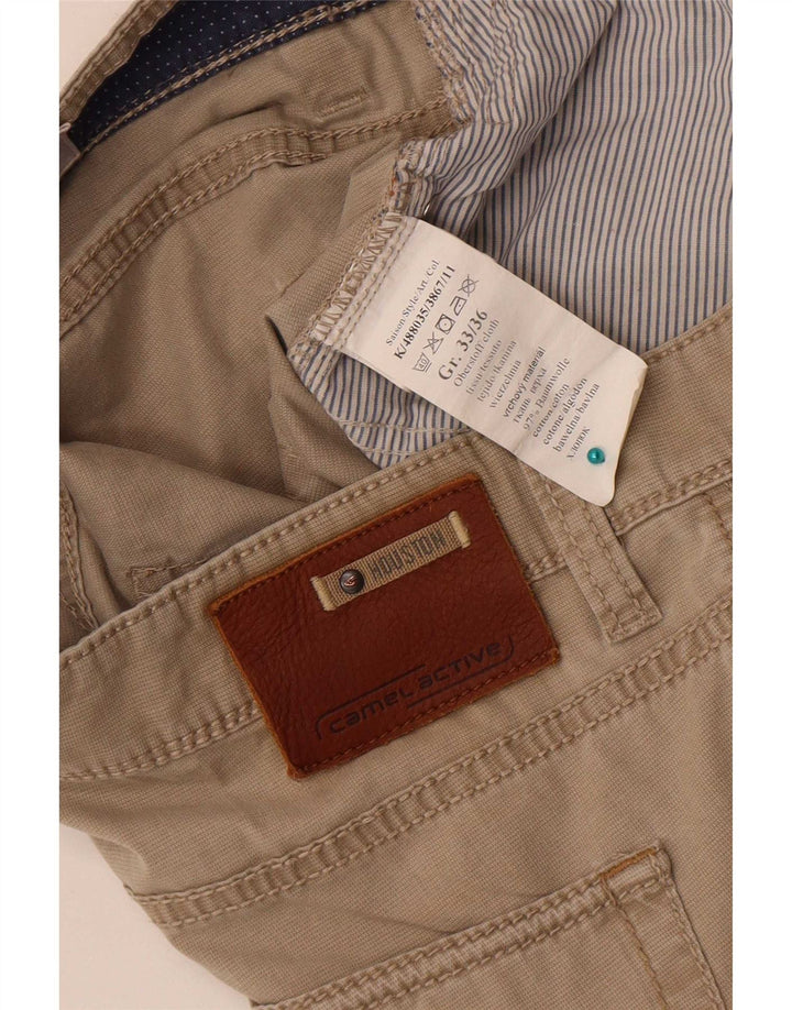 Pantalones informales rectos para hombre Camel Active W33 L36 Algodón beige