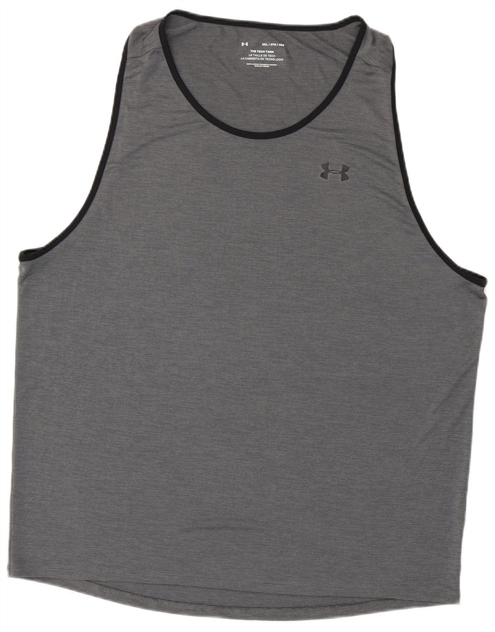 Under Armour Camiseta sin mangas para hombre 3XL Gris