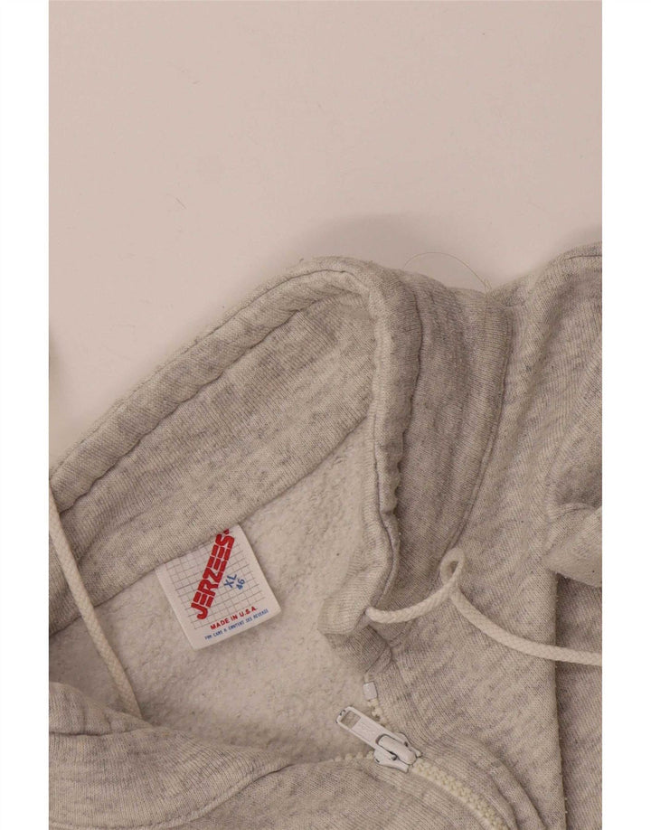 Jerzees Sudadera estampada con cuello y cremallera para mujer EU 46 XL Gris moteado