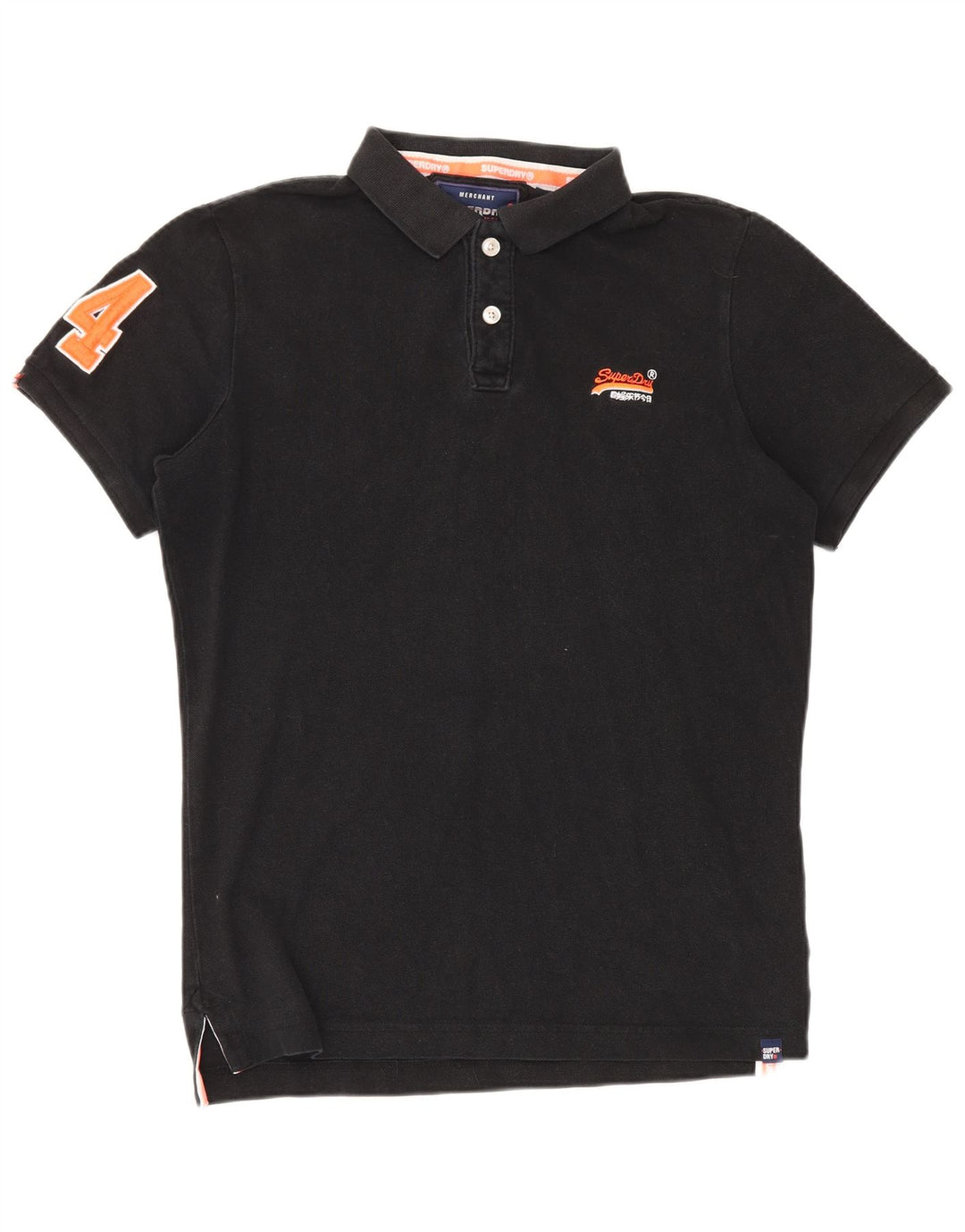 Superdry Polo Gráfico Para Hombre XL Algodón Negro