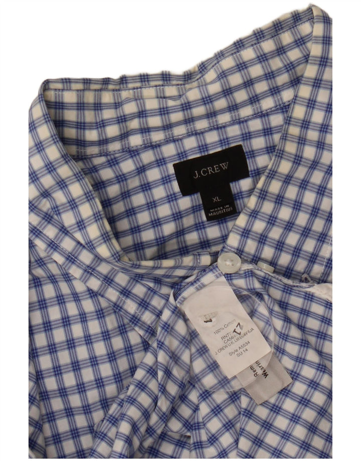 J. CREW Camisa para hombre XL Algodón a cuadros azules