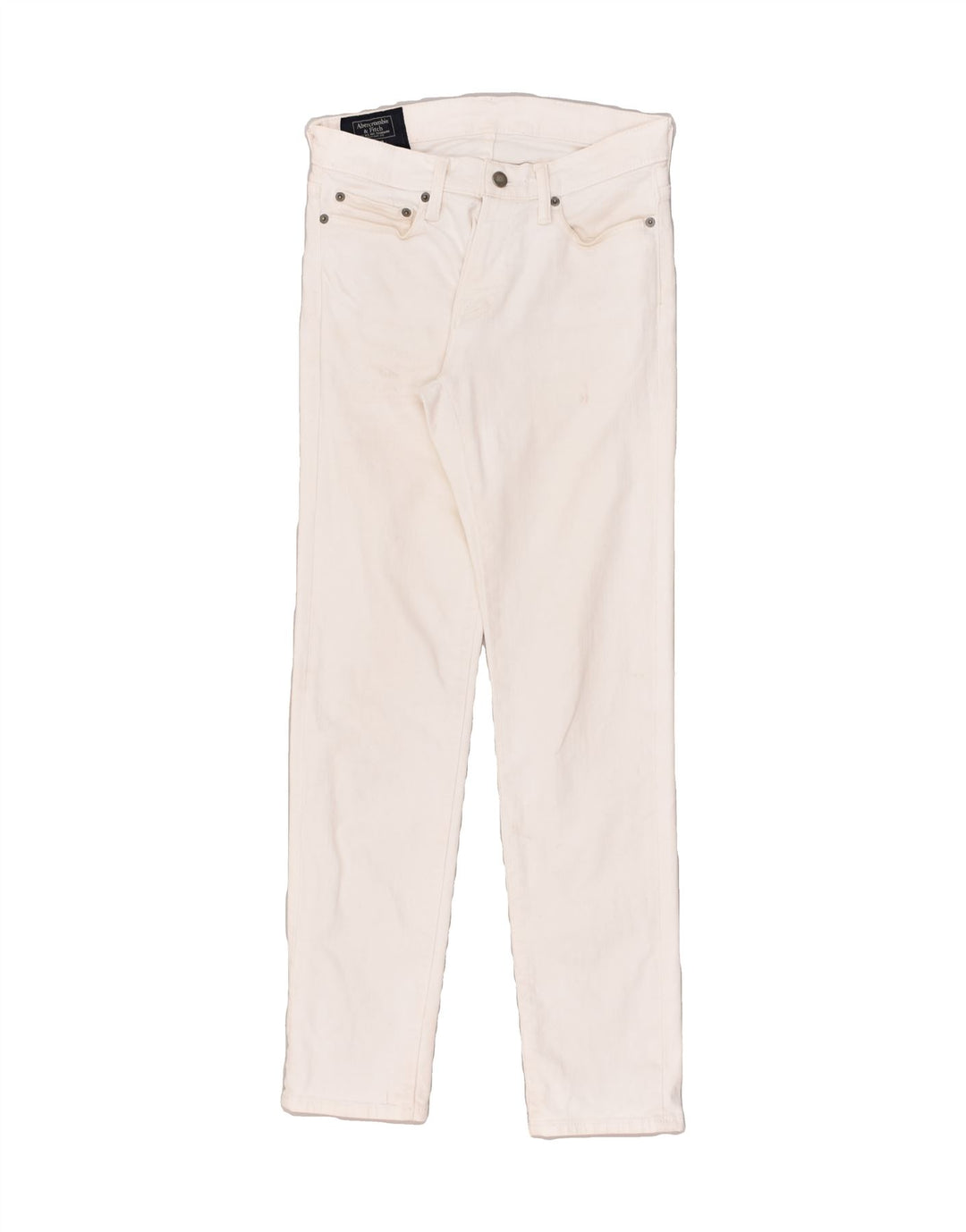 ABERCROMBIE & FITCH Womens Skinny Jeans W26 L30  White Cotton | Vintage Abercrombie & Fitch | Thrift | Second-Hand Abercrombie & Fitch | Used Clothing | Messina Hembry 