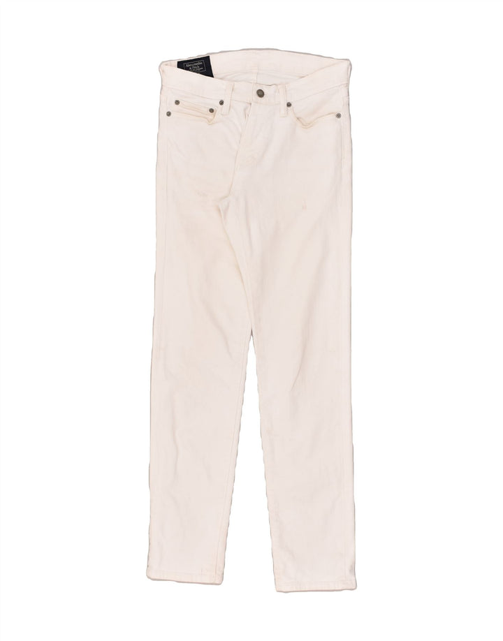 ABERCROMBIE & FITCH Womens Skinny Jeans W26 L30  White Cotton | Vintage Abercrombie & Fitch | Thrift | Second-Hand Abercrombie & Fitch | Used Clothing | Messina Hembry 