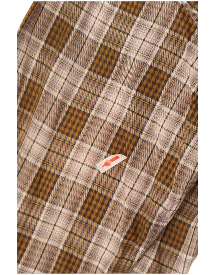 Wrangler Camisa De Franela Hombre XL Cuadros Marrón