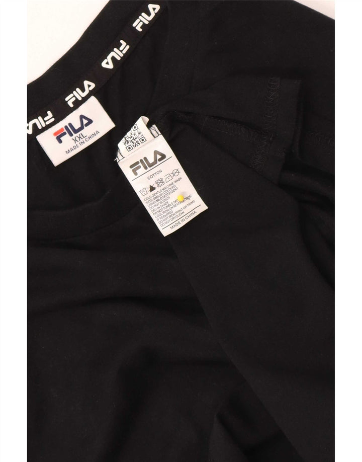 Fila Hombre Chaleco Top 2XL Algodón Negro