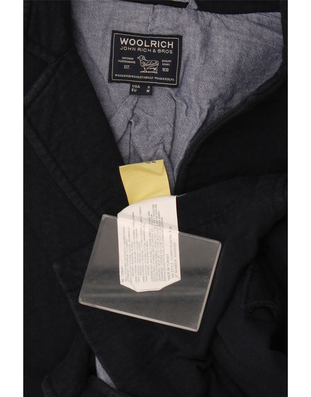 Woolrich Chaqueta tipo blazer de 3 botones para hombre UK 36 Small Azul marino Algodón
