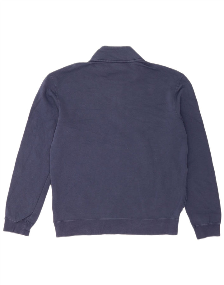 Nike - Sudadera con cuello y cremallera para hombre, jersey de algodón azul marino mediano