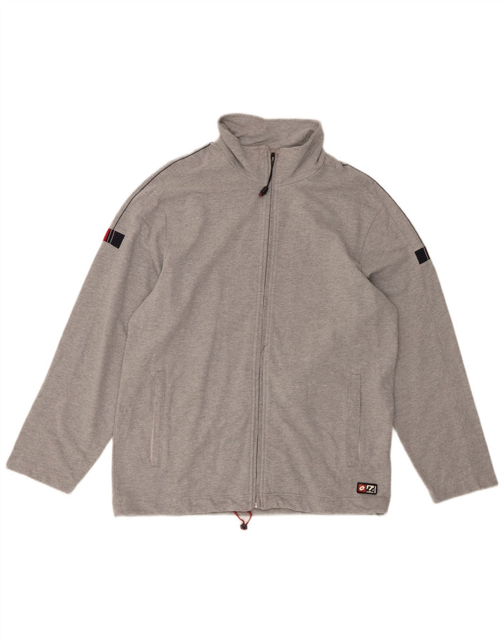 LOTTO Chaqueta superior de chándal para hombre Algodón gris grande