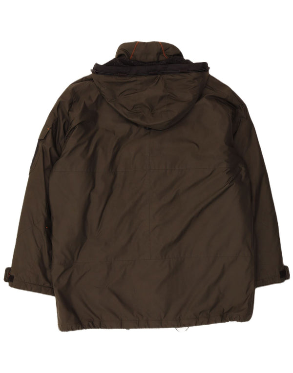 Bugatti Chaqueta cortavientos con capucha para hombre UK 42 XL Caqui Poliéster