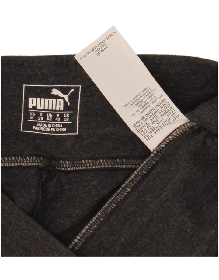 Puma Leggings Capri para Mujer UK 12 Algodón Gris Medio