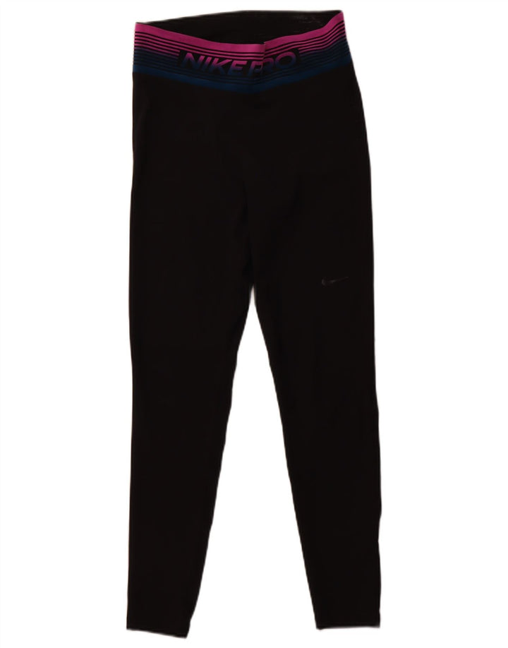 NIKE Leggings gráficos para mujer UK 40 Mediano Negro Poliéster