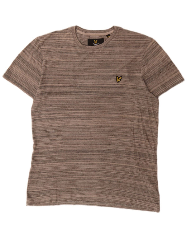 Lyle & Scott - Camiseta para hombre, color gris medio, algodón a rayas