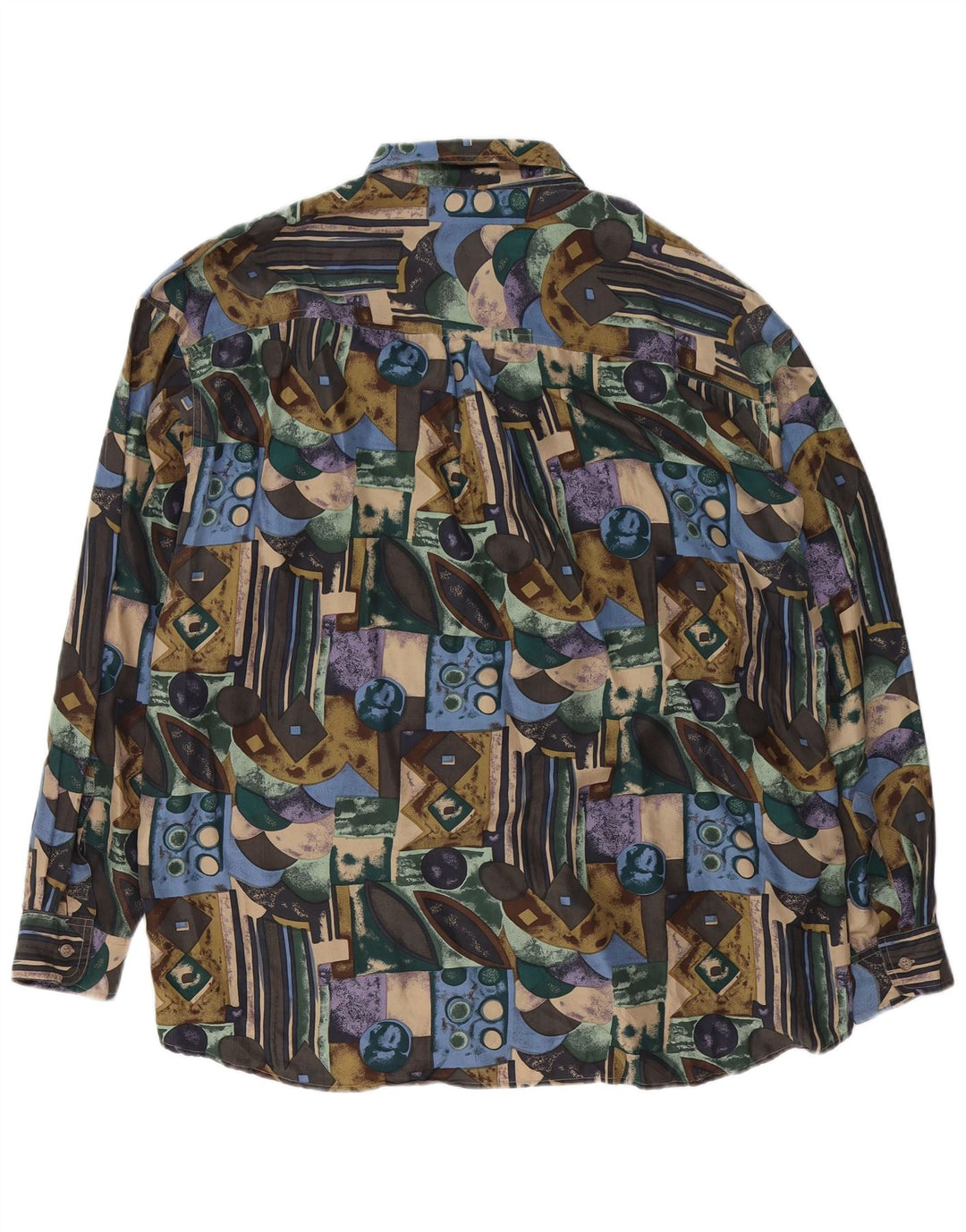 Nuevo Camisa Fast para hombre con estampado abstracto, talla 41/42, talla grande, seda