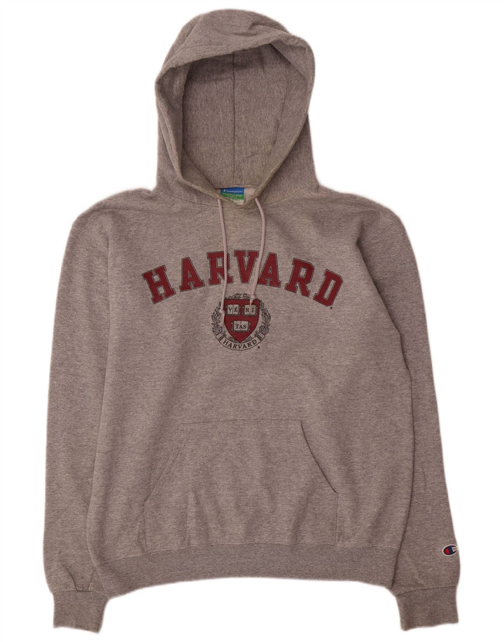 Champion Harvard Graphic Regular Fit Sudadera con capucha para hombre Gris medio