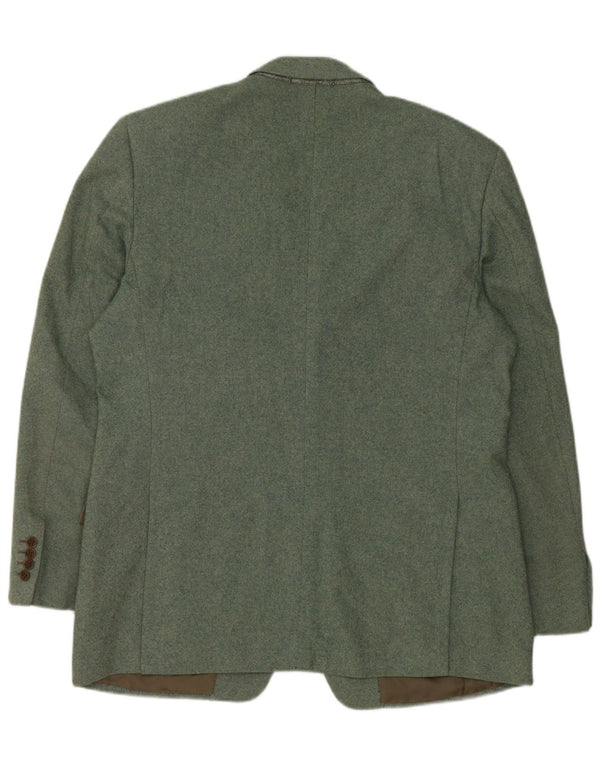 Ermenegildo Zegna Chaqueta Blazer de 3 Botones para Mujer UK 42 XL Cachemira Verde
