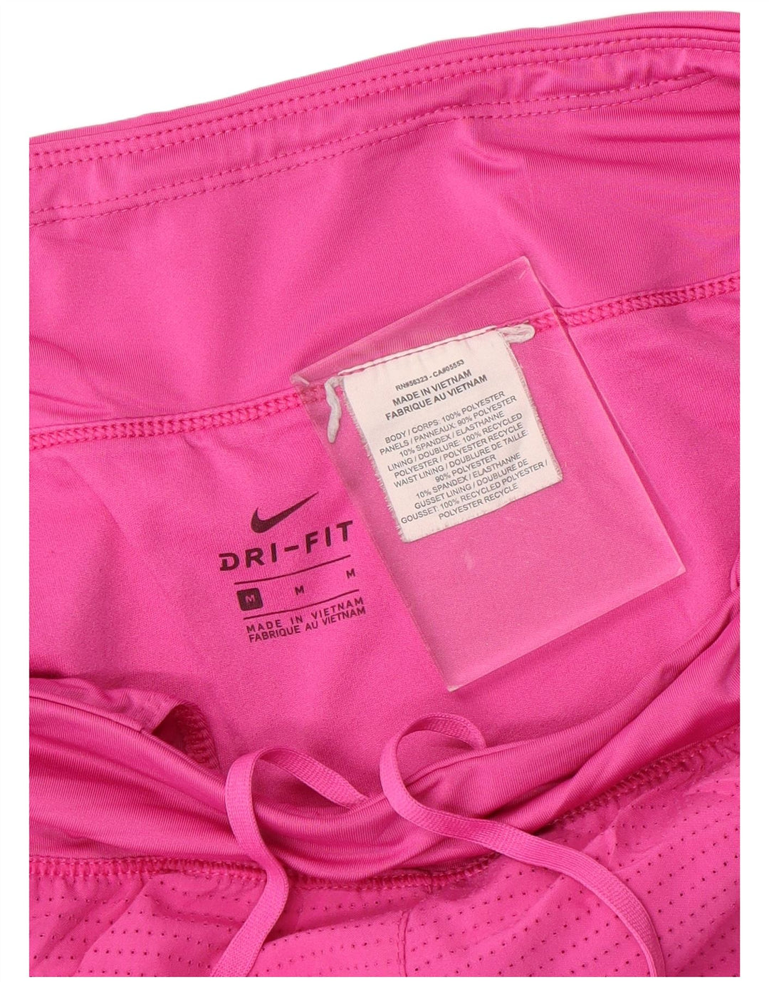 NIKE Pantalones cortos deportivos Dri Fit para mujer UK 14 Poliéster rosa medio