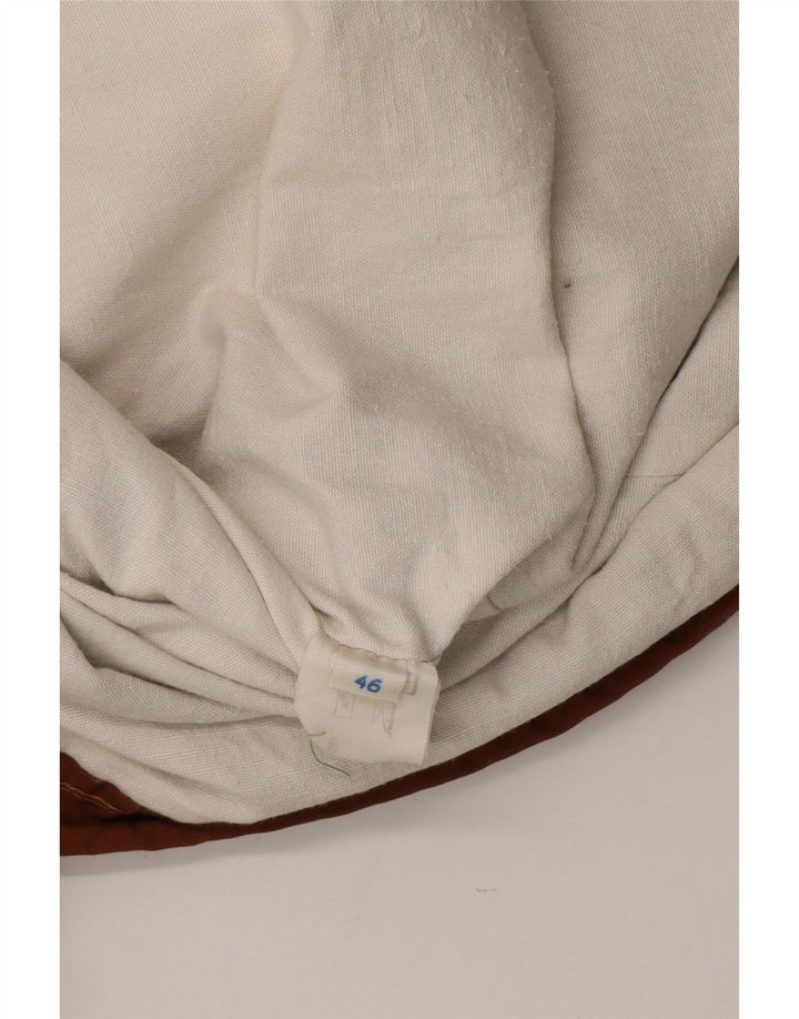 Chaqueta cortavientos con capucha vintage para hombre IT 46 Small Beige Colourblock