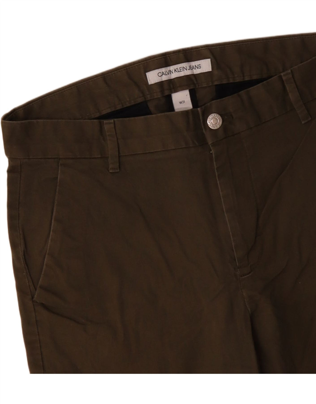 Pantalones cortos chinos CALVIN KLEIN para hombre W31 Algodón beige medio