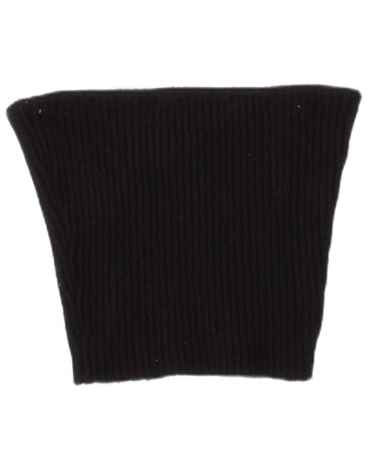 Zara Mujer Crop Top Con Hombros Descubiertos Small Viscosa Negro