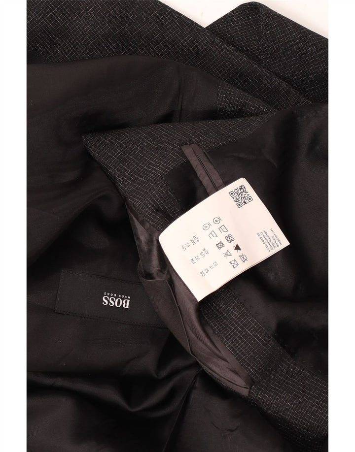 Hugo Boss Chaqueta tipo blazer de 2 botones para hombre EU 52 XL Lana virgen gris