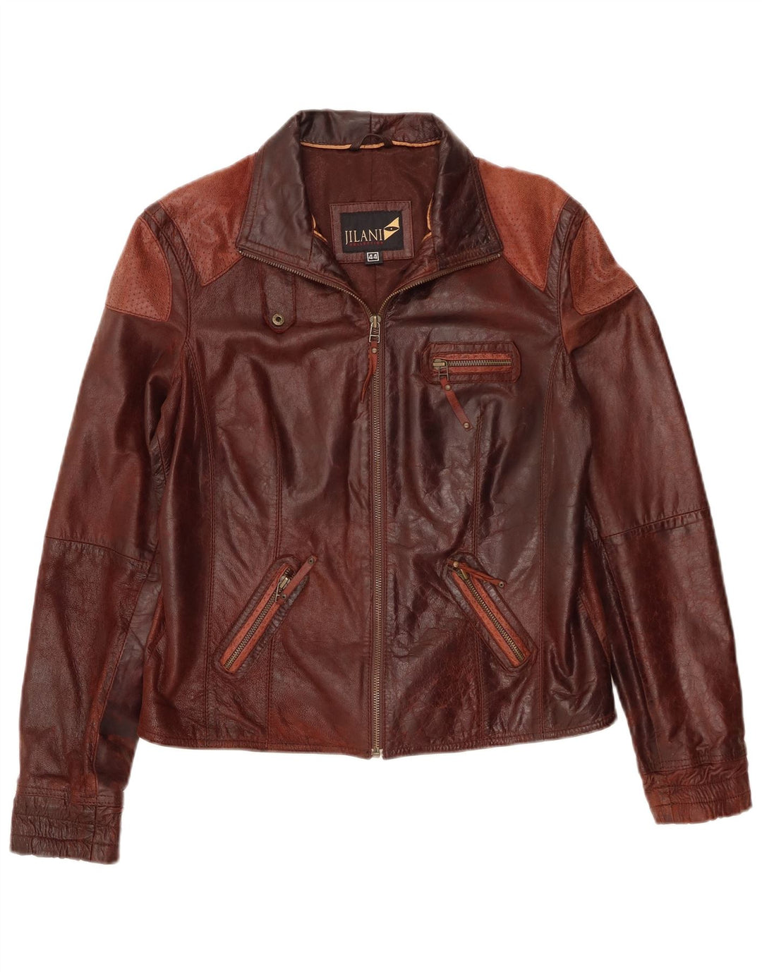 Chaqueta de cuero para mujer Jilani IT 44 Cuero mediano burdeos