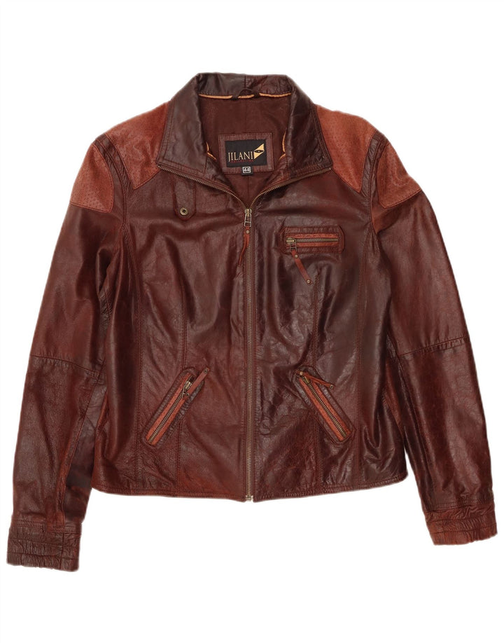 Chaqueta de cuero para mujer Jilani IT 44 Cuero mediano burdeos