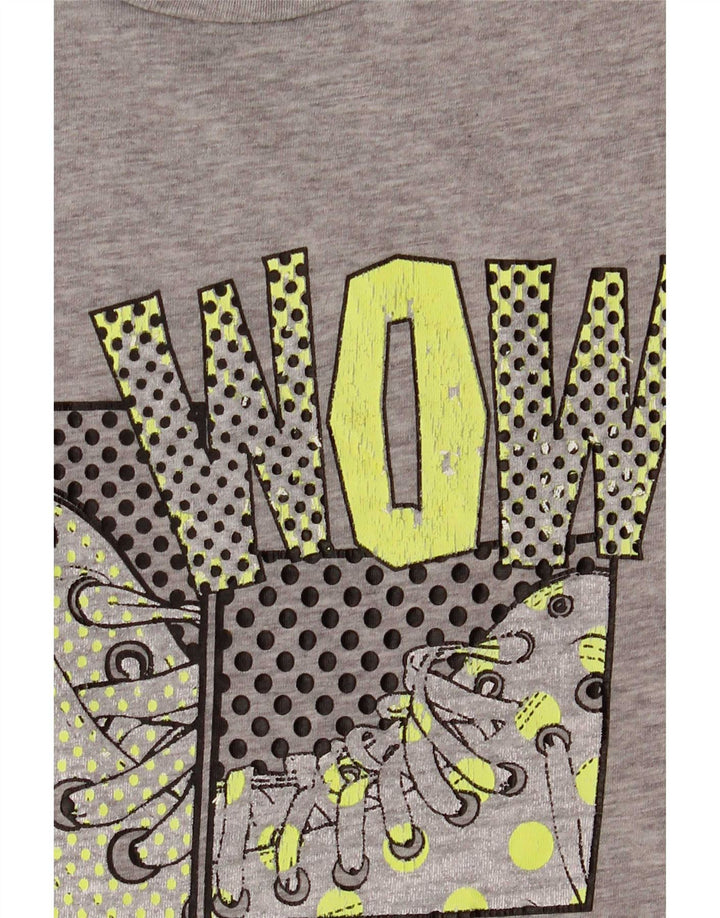 Converse Camiseta gráfica para hombre Top XL Algodón moteado gris