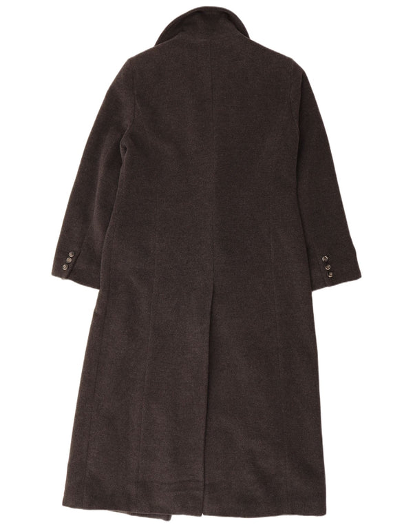 MARELLA Abrigo cruzado para mujer UK 44 Lana virgen gris grande