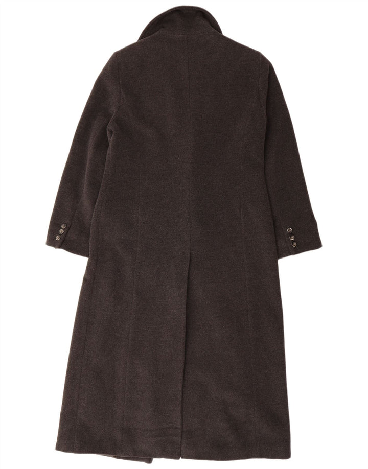 MARELLA Abrigo cruzado para mujer UK 44 Lana virgen gris grande