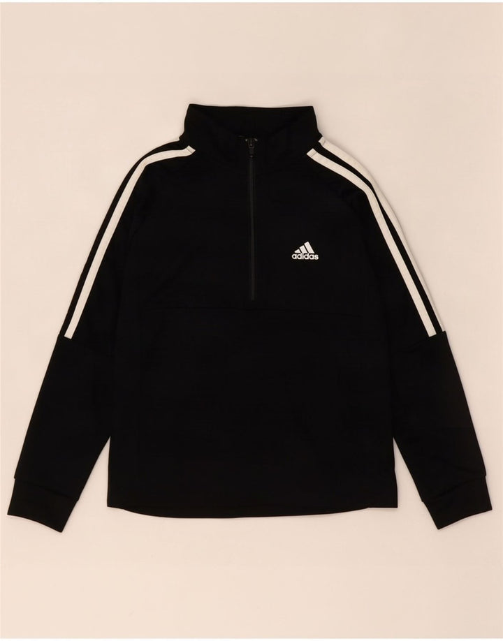 Adidas - Chándal Aeroready con cremallera y cuello para niños, 9-10 años, negro