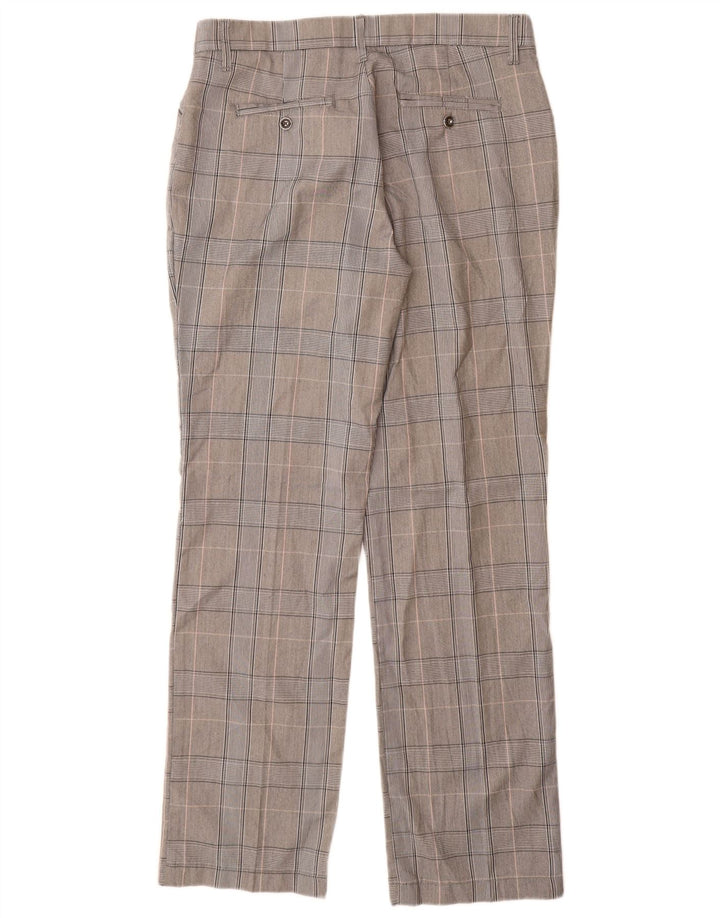 Lee Pantalones casuales de tiro medio para mujer US 12 grande W32 L32 poliéster gris